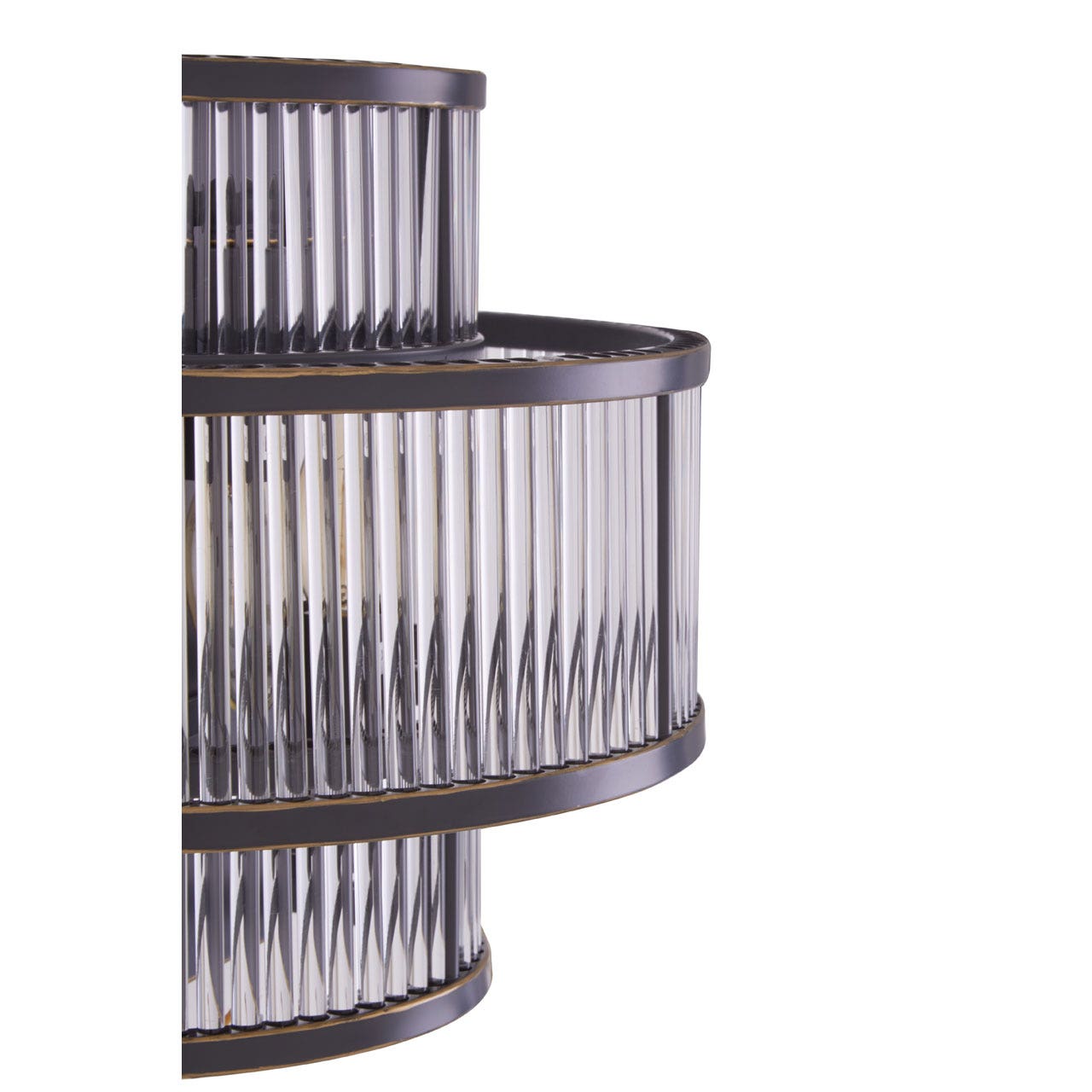 Chimes  - Scarla 3 Tier Black Finish Glass Wall Light