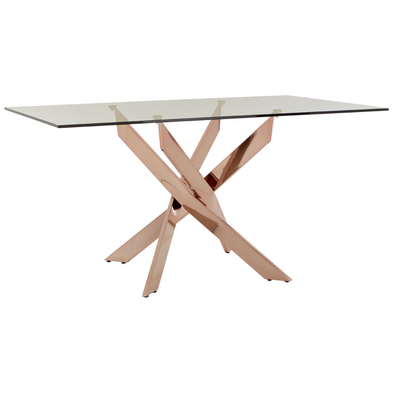 Chimes - Deana Rectangular Rose Gold Dining Table