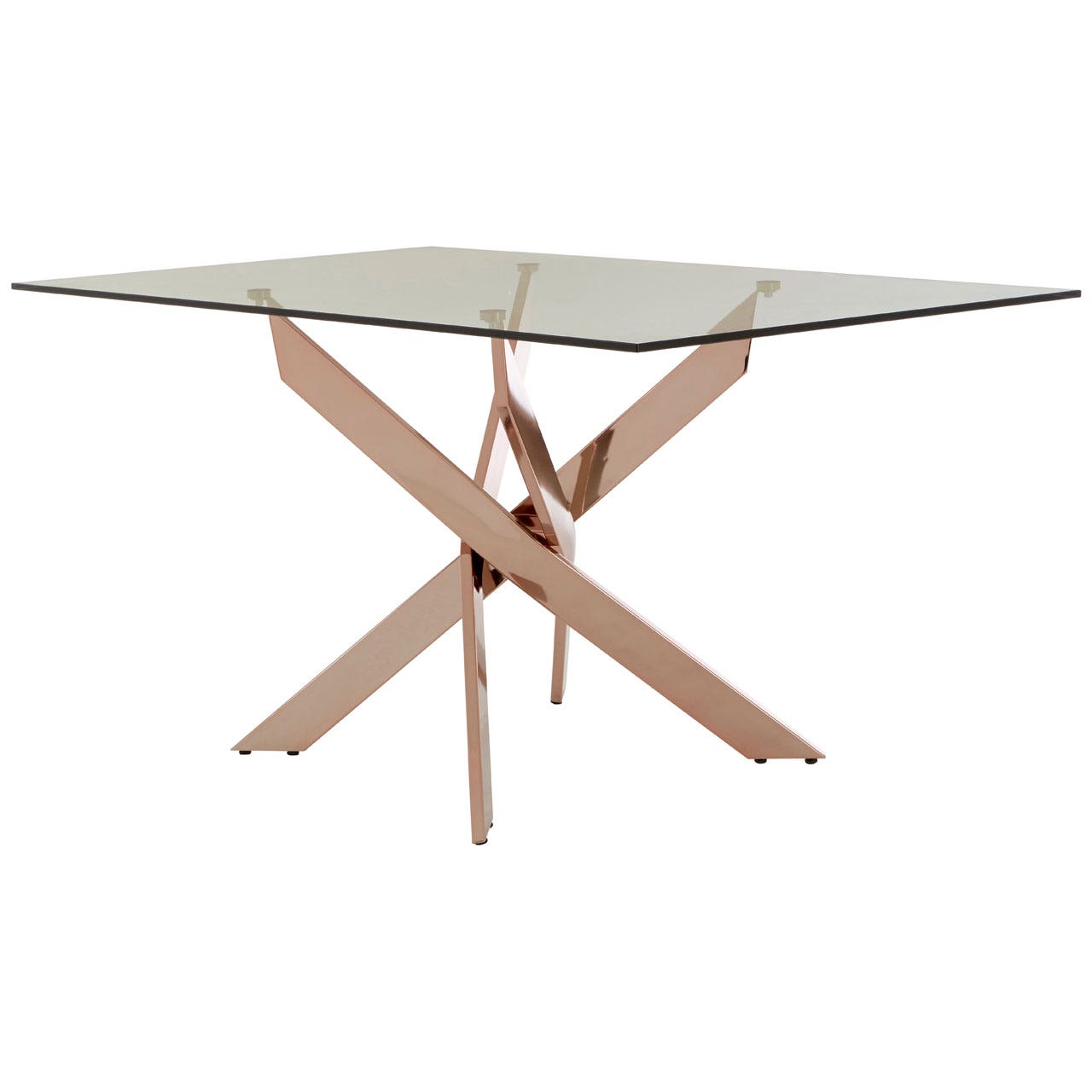 Chimes - Deana Rectangular Rose Gold Dining Table
