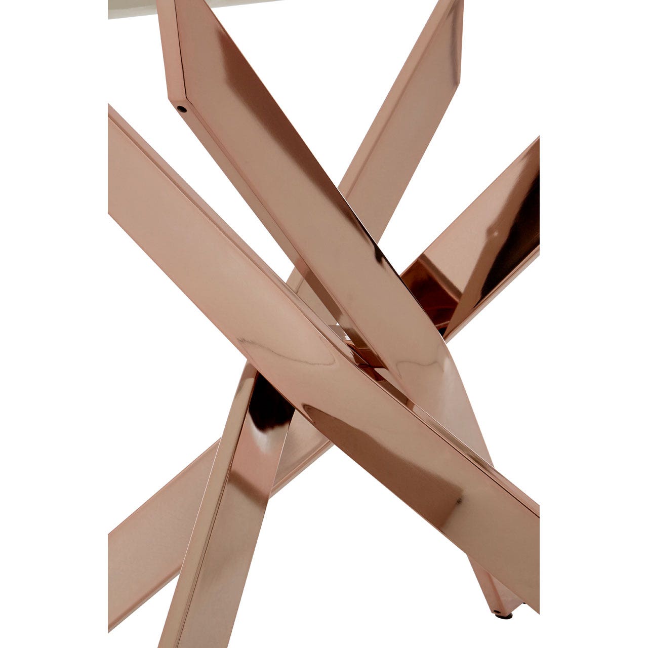 Chimes - Deana Rectangular Rose Gold Dining Table