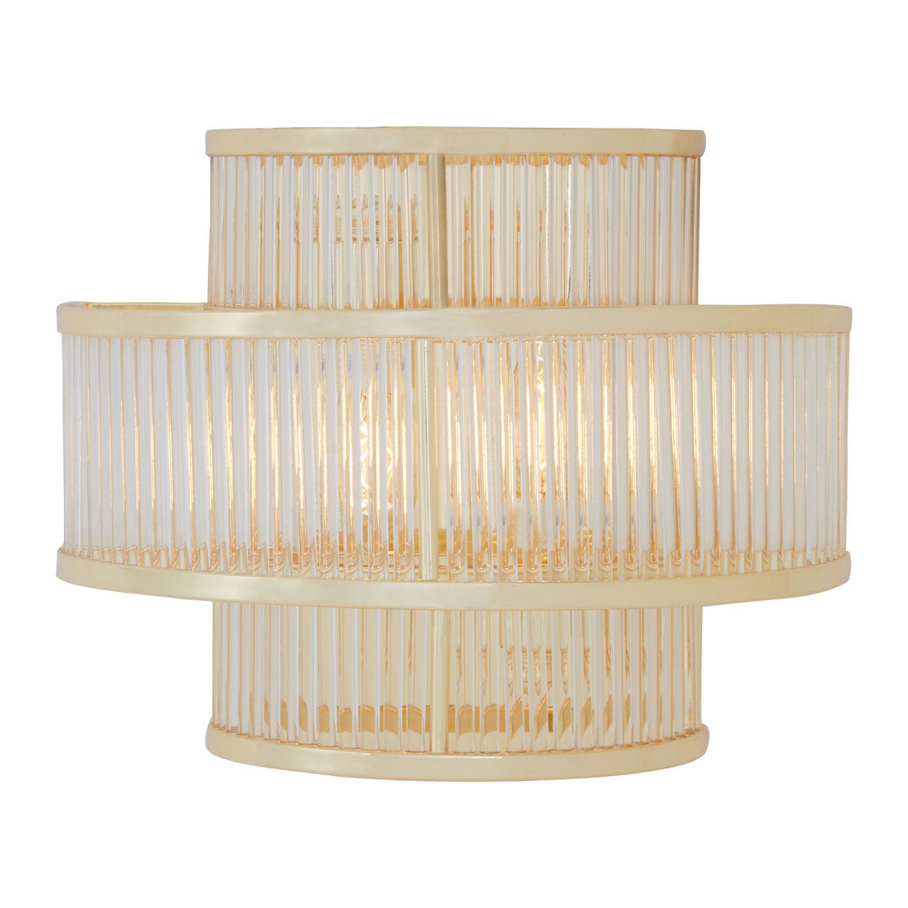 Chimes - Scarla 3 Tier Gold Finish Glass Wall Light