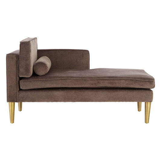 Chimes - Felicity Grey Velvet / Left Arm Chaise Longue