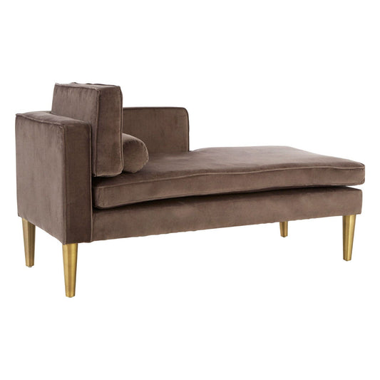 Chimes - Felicity Grey Velvet / Left Arm Chaise Longue