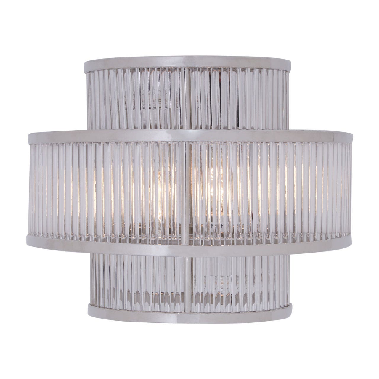 Chimes - Scarla 3 Tier Nickel Finish Glass Wall Light