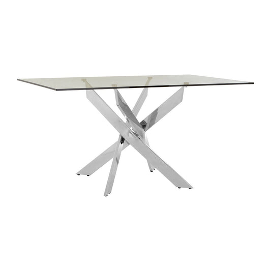 Chimes - Deana Rectangular Chrome Dining Table