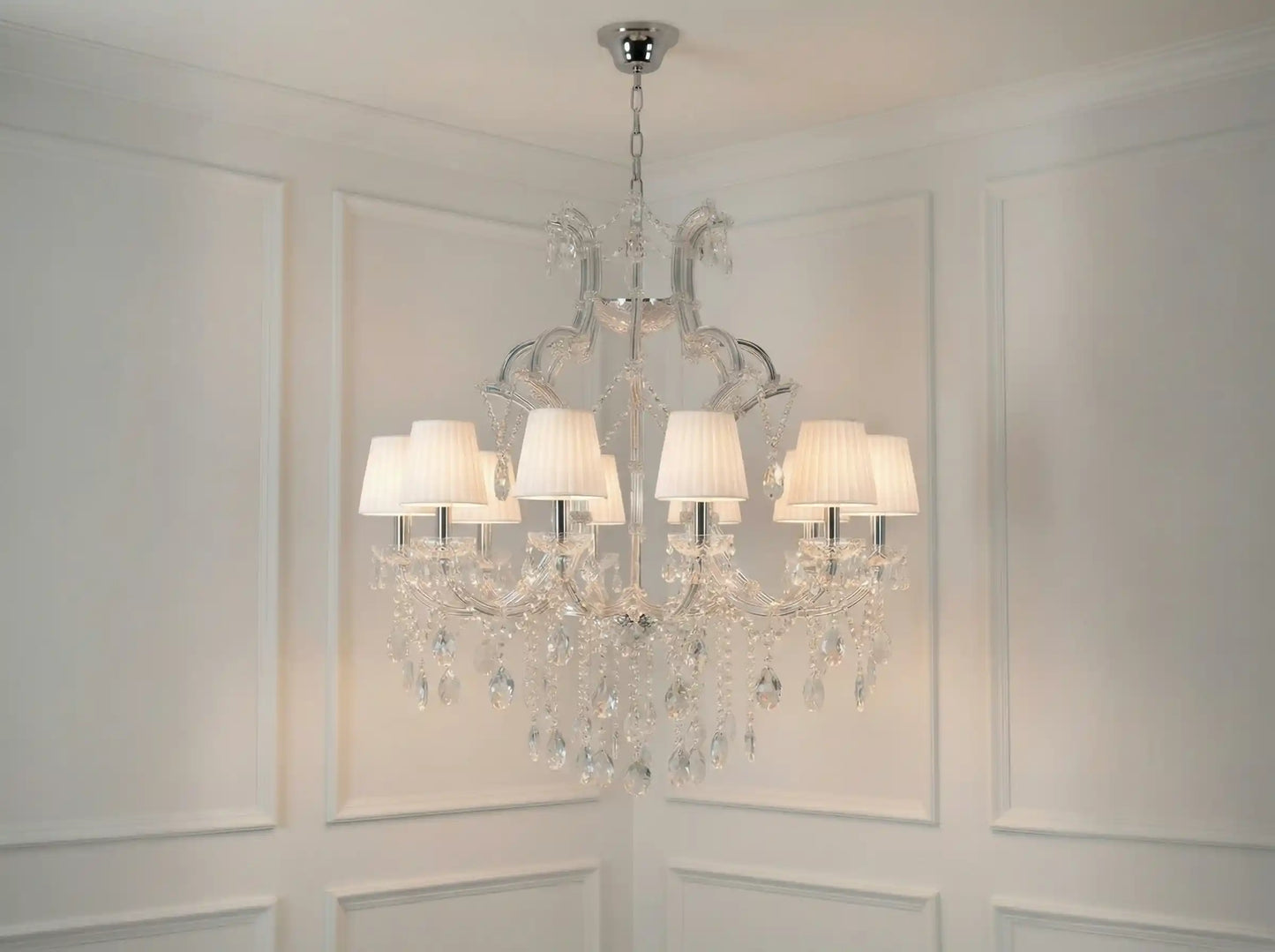 Large Shade Droplet Chandelier