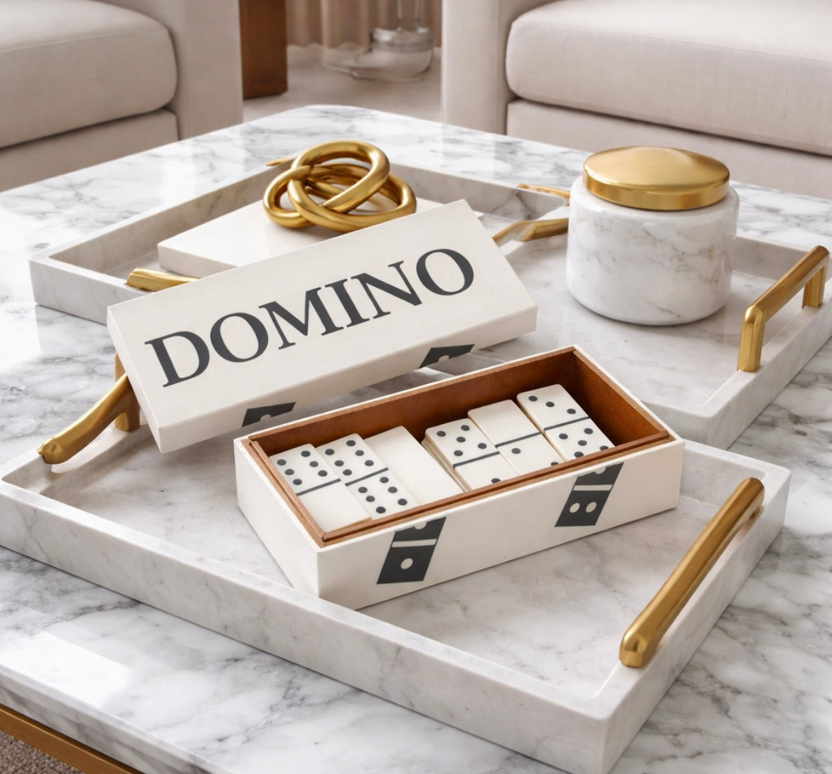 Beckford Games White and Black Domino Box