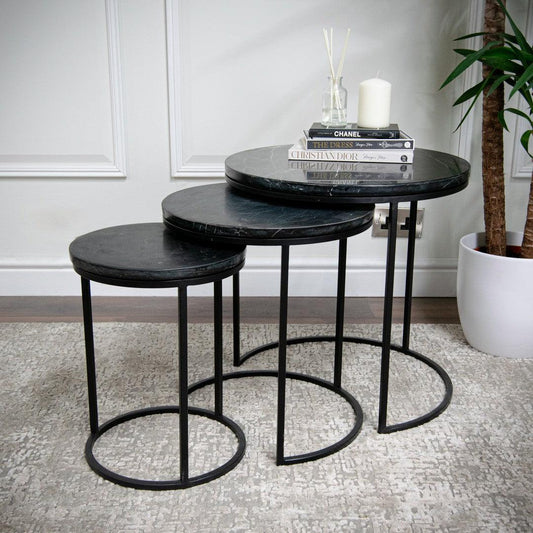 Nest Of Marble Top Tables