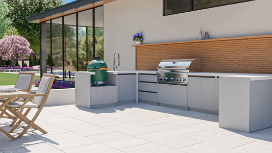 Whistler Grills - Fairford 10 Piece Modular U-Shaped Outdoor Kitchen - Grey