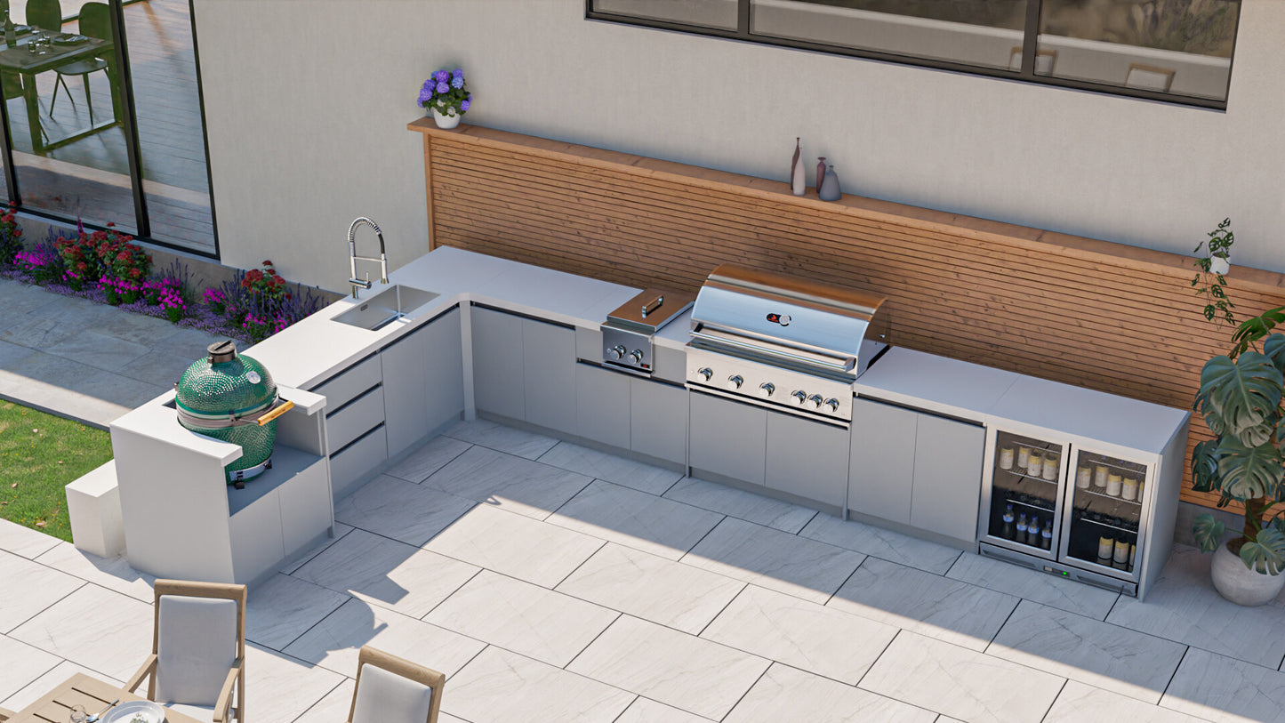 Whistler Grills - Fairford 10 Piece Modular Outdoor Kitchen - Grey