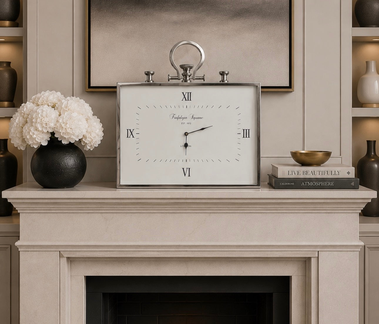 Chimes - Large Trinity Stainless Steel Mantel Clock