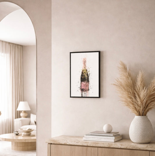Chimes - Champagne abstract Canvas with frame visual 1 - 30 x 40cm