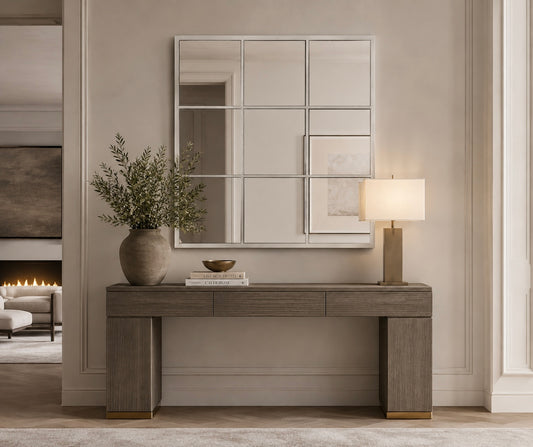 Chimes - Silver 9 Squares Wall Mirror