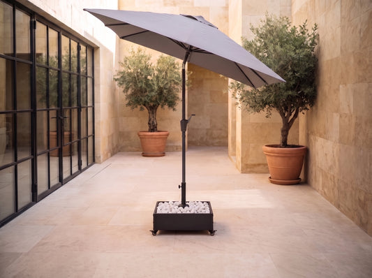 Chimes - Geneva 3m Square Crank & Tilt Cantilever Parasol - Grey