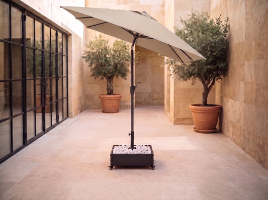 Chimes - Geneva 3m Square Crank & Tilt Cantilever Parasol - Beige