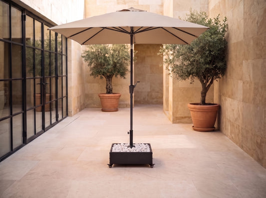 Chimes - Geneva 3m Square Crank & Tilt Cantilever Parasol - Beige