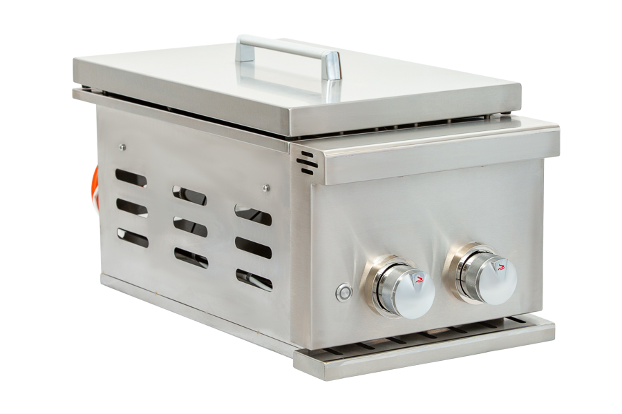 Whistler Grills - Burford Double Built in Propane Side Burner Grill SB5 - Black