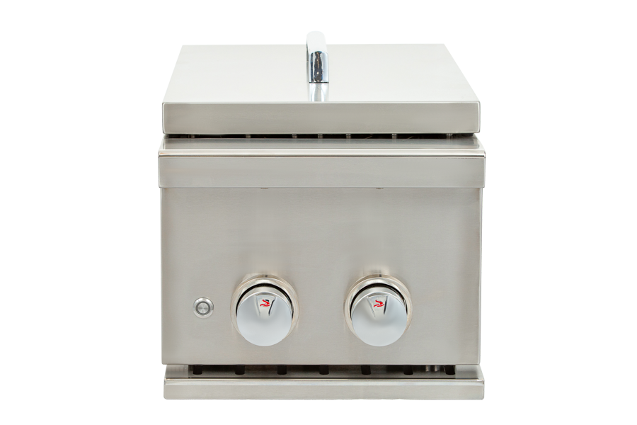 Whistler Grills - Burford Double Built in Propane Side Burner Grill SB5 - Black