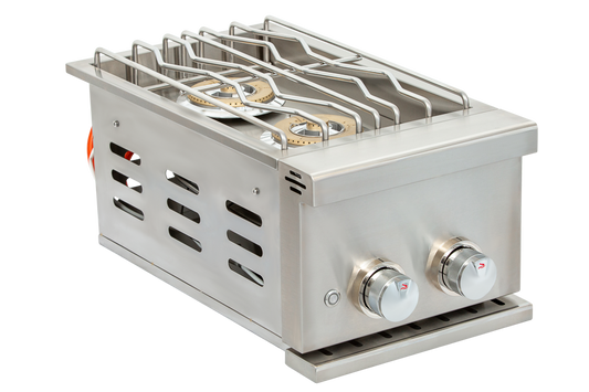 Whistler Grills - Burford Double Built in Propane Side Burner Grill SB5 - Black