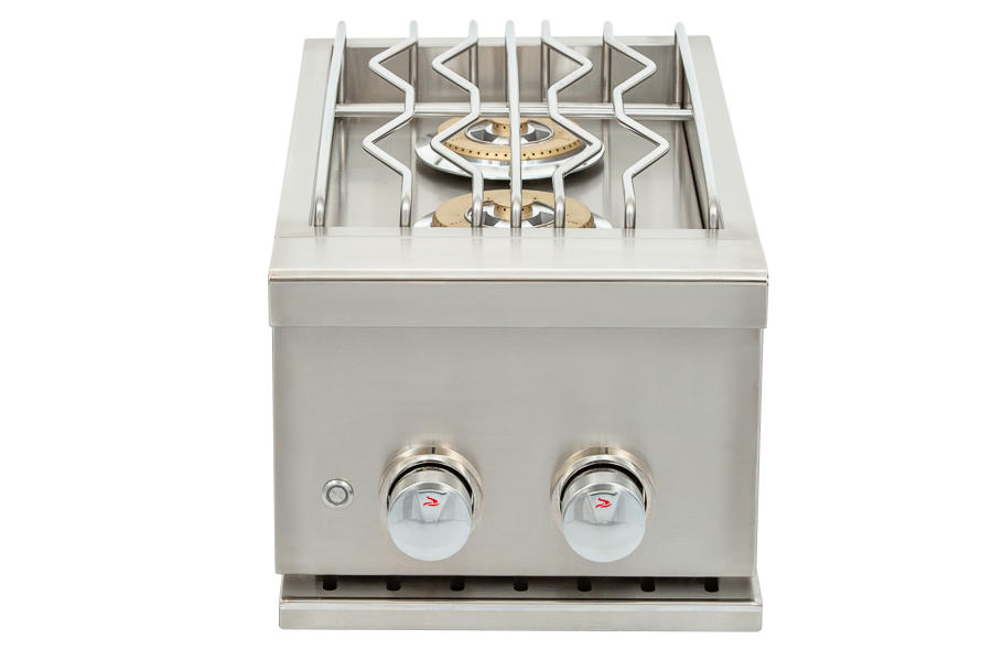 Whistler Grills - Burford Double Built in Propane Side Burner Grill SB5 - Black