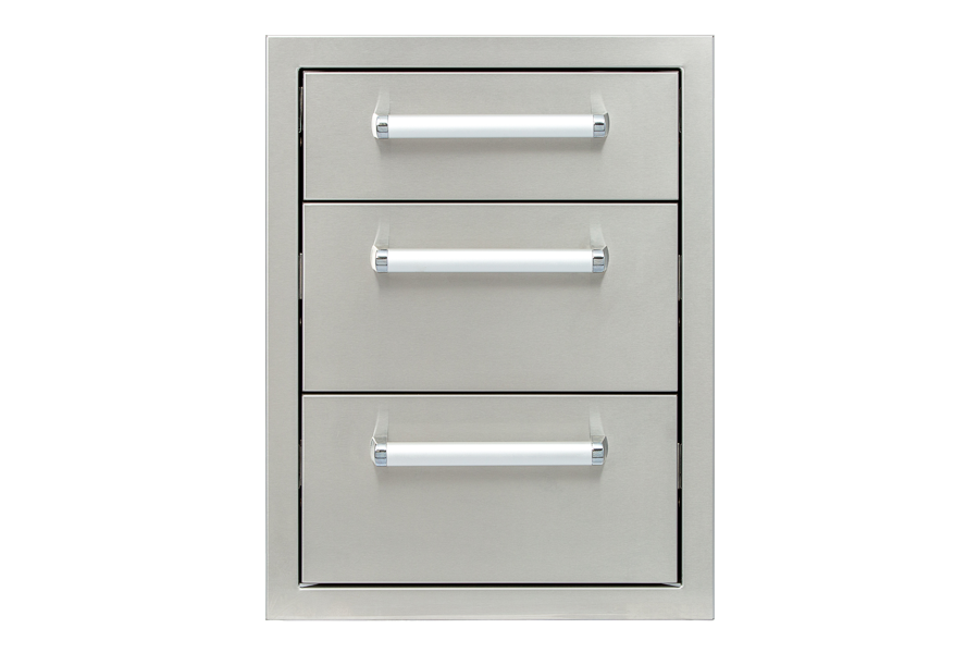 Whistler Grills - Burford Built-In Triple Drawer Unit - Black