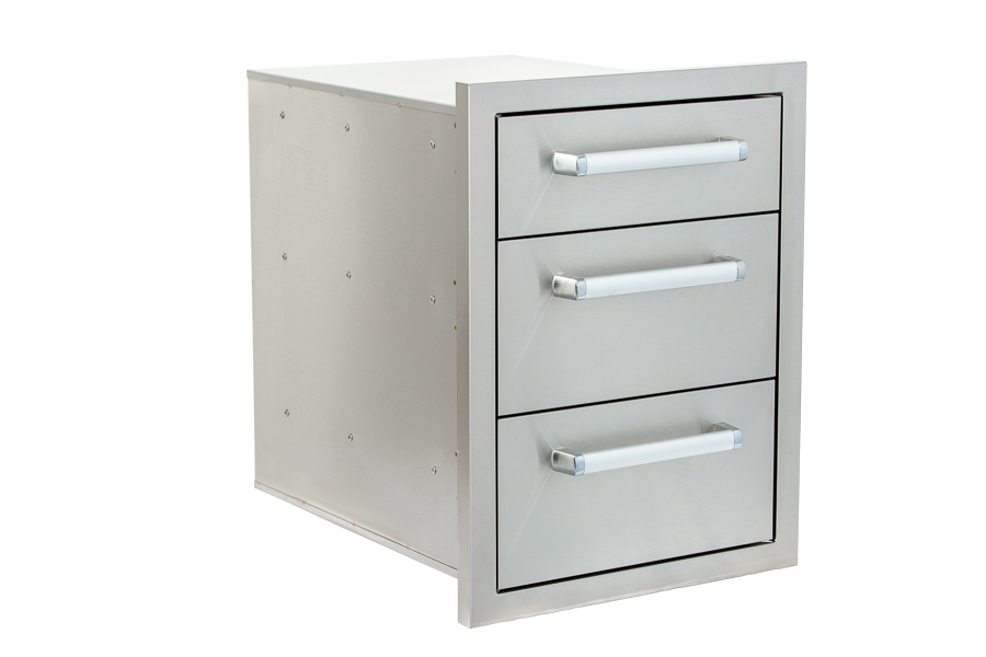 Whistler Grills - Burford Built-In Triple Drawer Unit - Black
