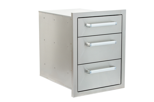 Whistler Grills - Burford Built-In Triple Drawer Unit - Black