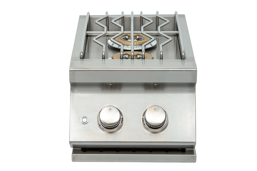 Whistler Grills - Burford Double Built in Propane Side Burner Grill SB3 - Black