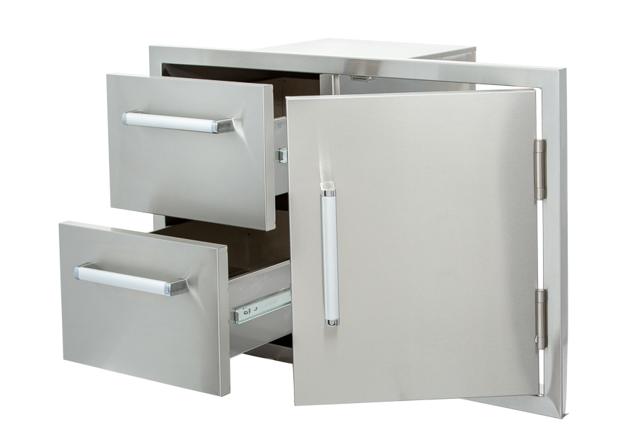 Whistler Grills - Built-In Double Door Unit - Black