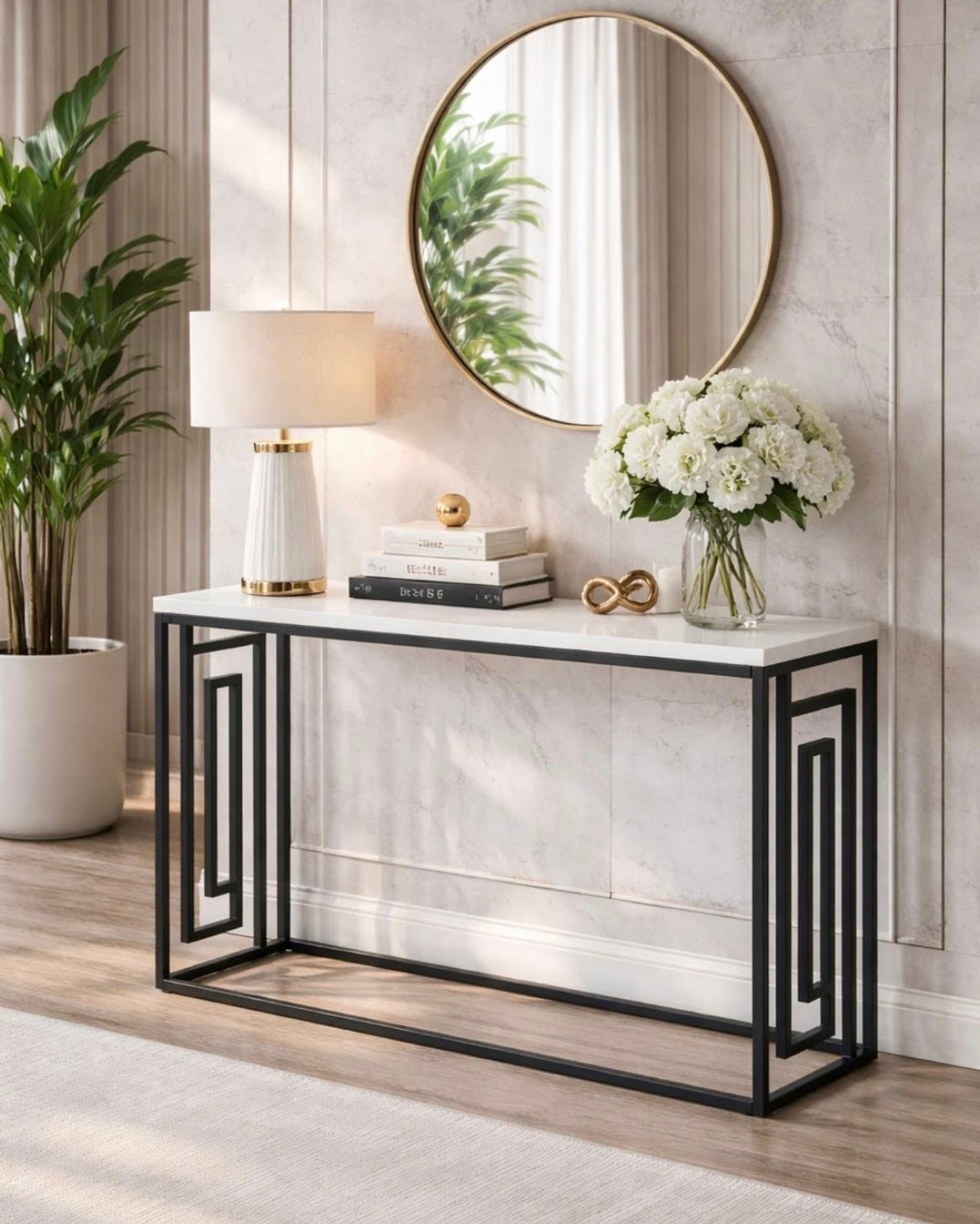 Hallie Black and Grey Console Table