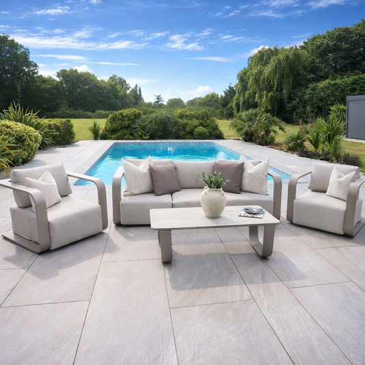 Chimes - Capri 3 Seat Aluminium Sofa Set With Coffee Table