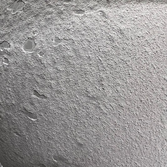 60cm Grey Stone Finish Table Lamp with Natural Linen Shade