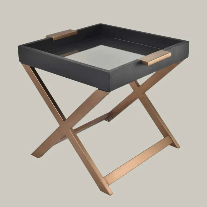 Iris Black Side Table