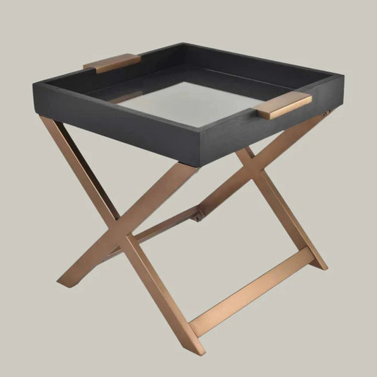 Iris Black Side Table