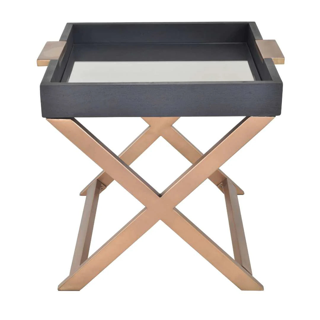 Iris Black Side Table