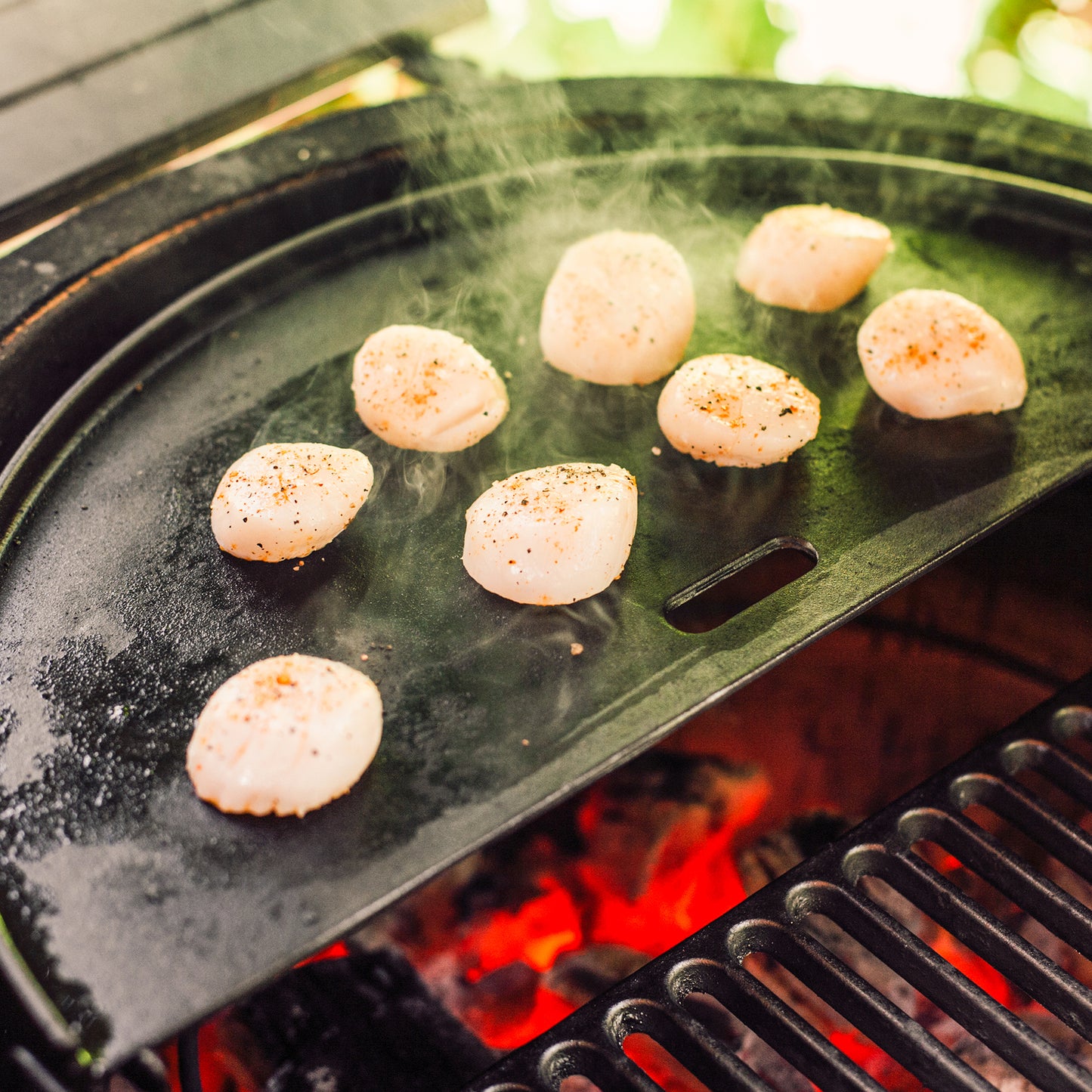 Half Moon Cast Iron Reversible Griddle - Classic Joe
