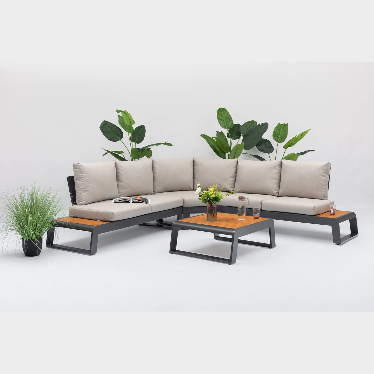 Nova - Maddox Corner Sofa Set with Square Coffee Table - 1 IN STOCK