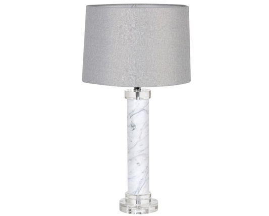 Marble Column Table Lamp