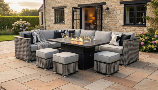 Subcategory – Aluminium Corner Dining Firepit Sets