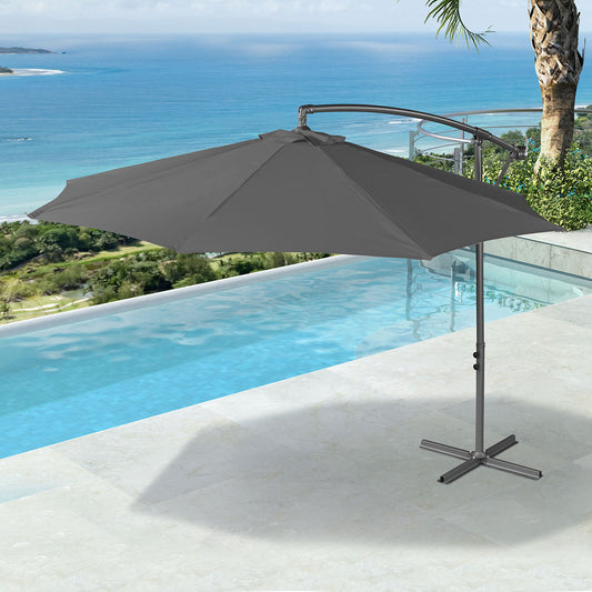 Nova - Barbados Cantilever Parasol - 3m Round - Grey