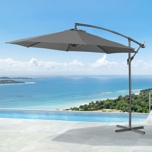 Nova - Barbados Cantilever Parasol - 3m Round - Grey