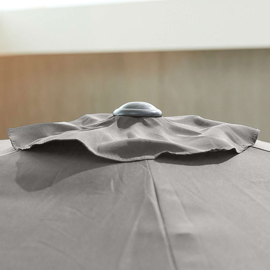 Chimes Antigua Aluminium 3m Round Parasol - Grey - LOW STOCK