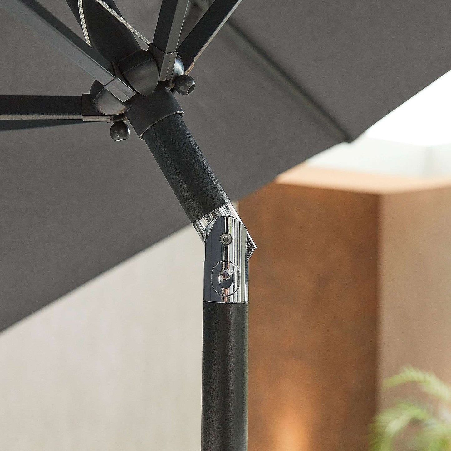 Chimes Antigua Aluminium 3m Round Parasol - Grey
