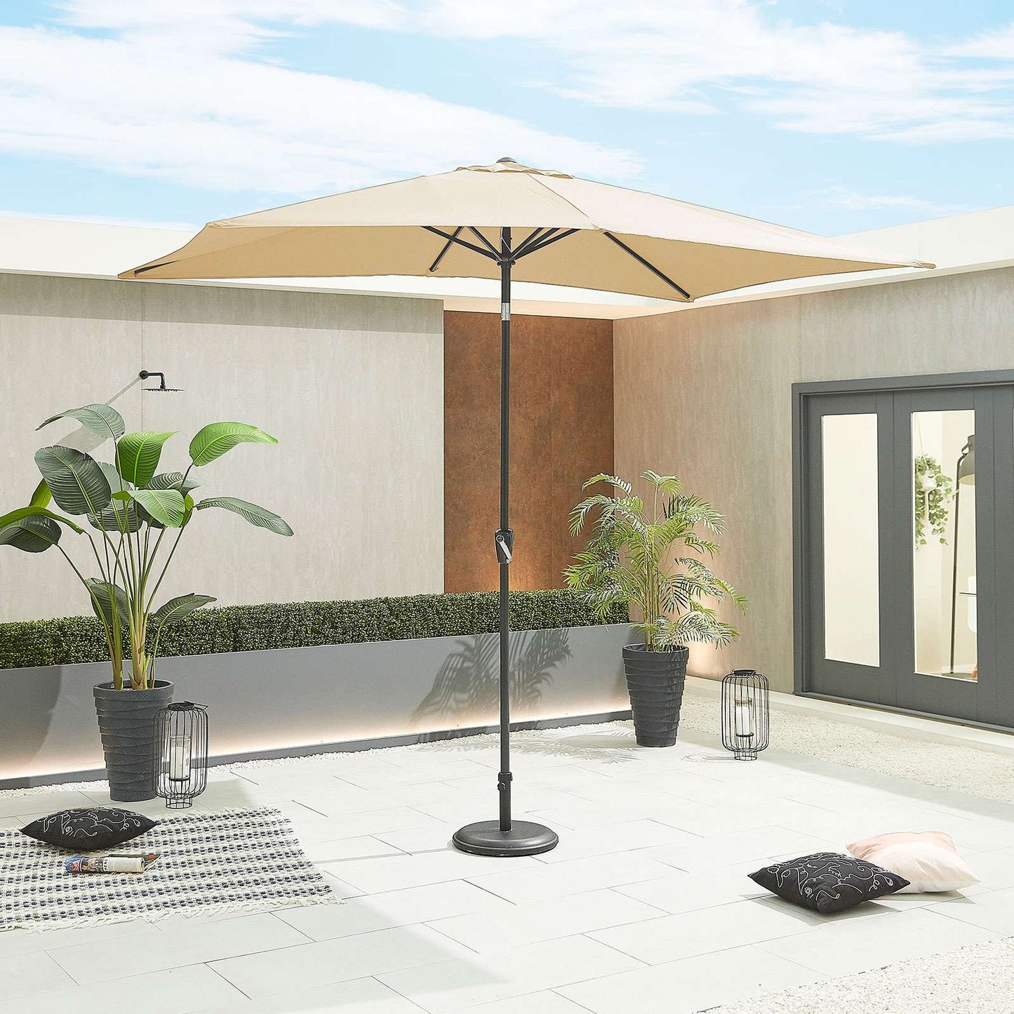 Chimes Antigua Aluminium 3m x 2m Rectangular Parasol - Beige