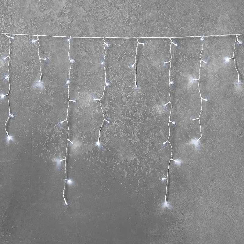 Snowing Icicle Lights with 360 LEDs - Cool White