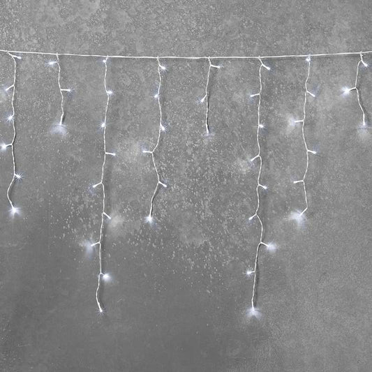 Snowing Icicle Lights with 360 LEDs - Cool White