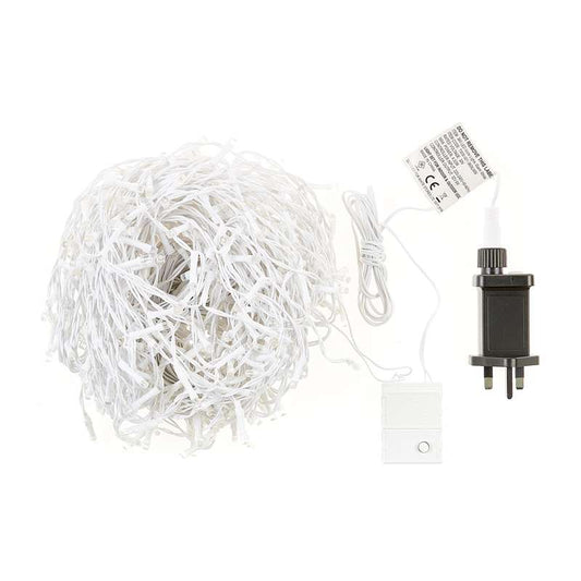 Snowing Icicle Lights with 360 LEDs - Cool White