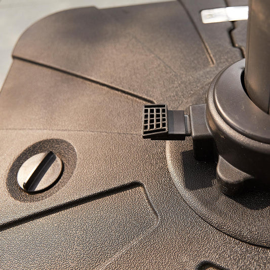 100L Sand & Water Fillable Cantilever Parasol Base with Wheels - LOW STOCK