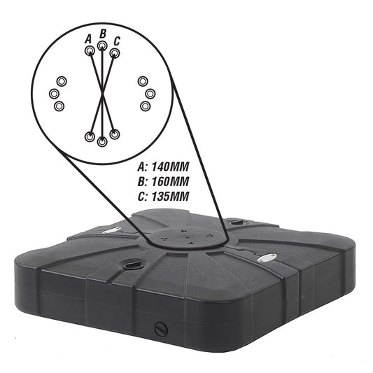 100L Sand & Water Fillable Cantilever Parasol Base with Wheels - LOW STOCK