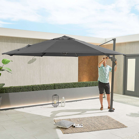 Nova - Genesis Cantilever Parasol - 3.5m Round - Grey